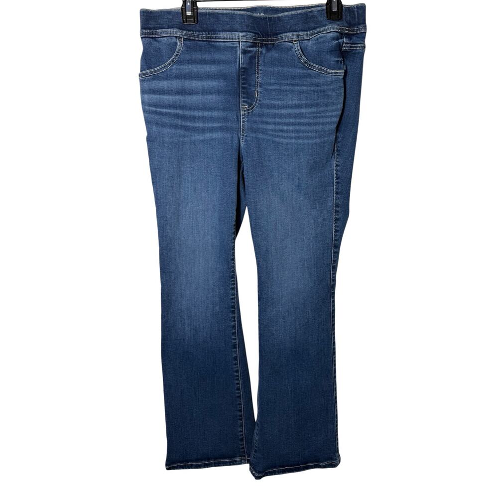 Torrid Lean Jean Slim Boot Super Soft O/S 33” Waist Stretch Pull On Jeans EUC - Picture 2 of 8